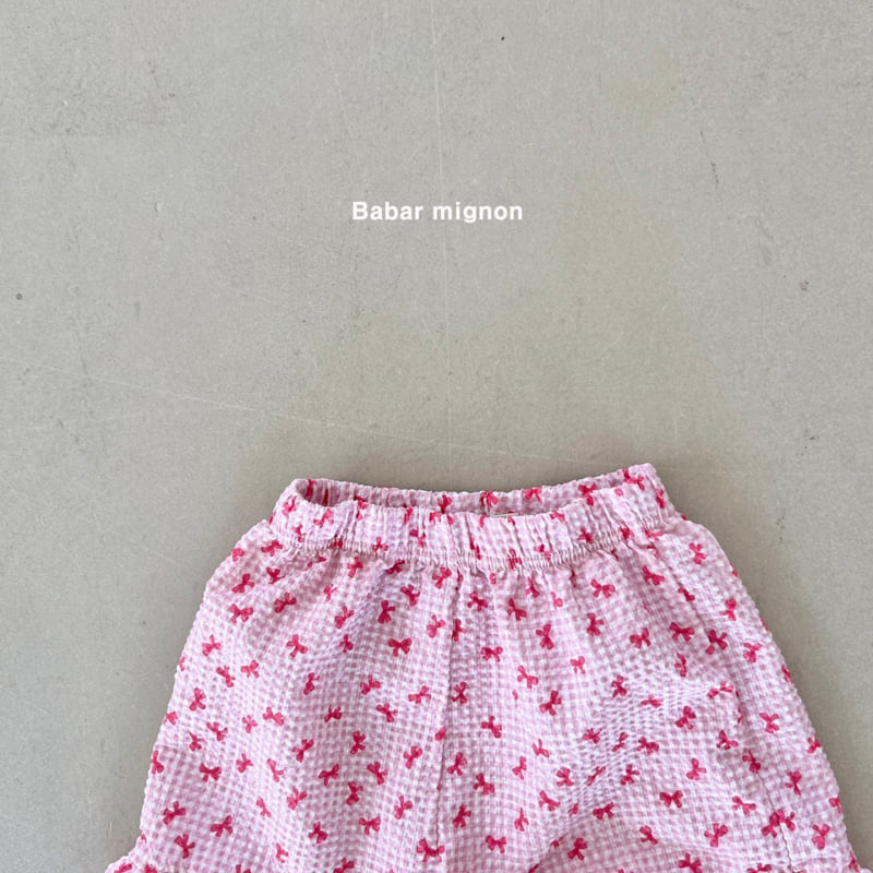 Babar Mignon - Korean Children Fashion - #minifashionista - Check Ribbon Shorts - 8