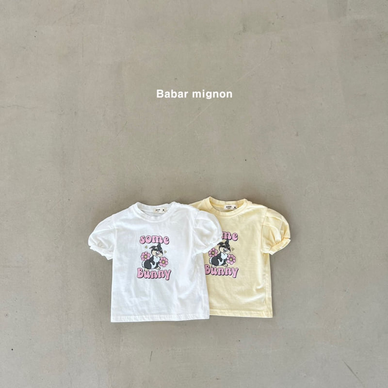 Babar Mignon - Korean Children Fashion - #prettylittlegirls - Bunny Puff Tee