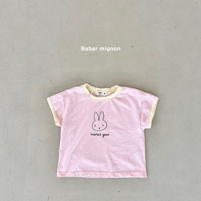 Babar Mignon - Korean Children Fashion - #prettylittlegirls - Colored Rabbit Tee - 10