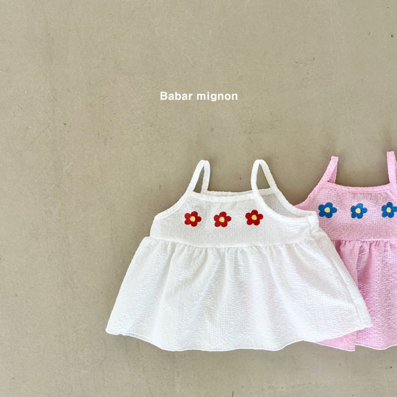 Babar Mignon - Korean Children Fashion - #prettylittlegirls - Flower Sleeveless Blouse - 3