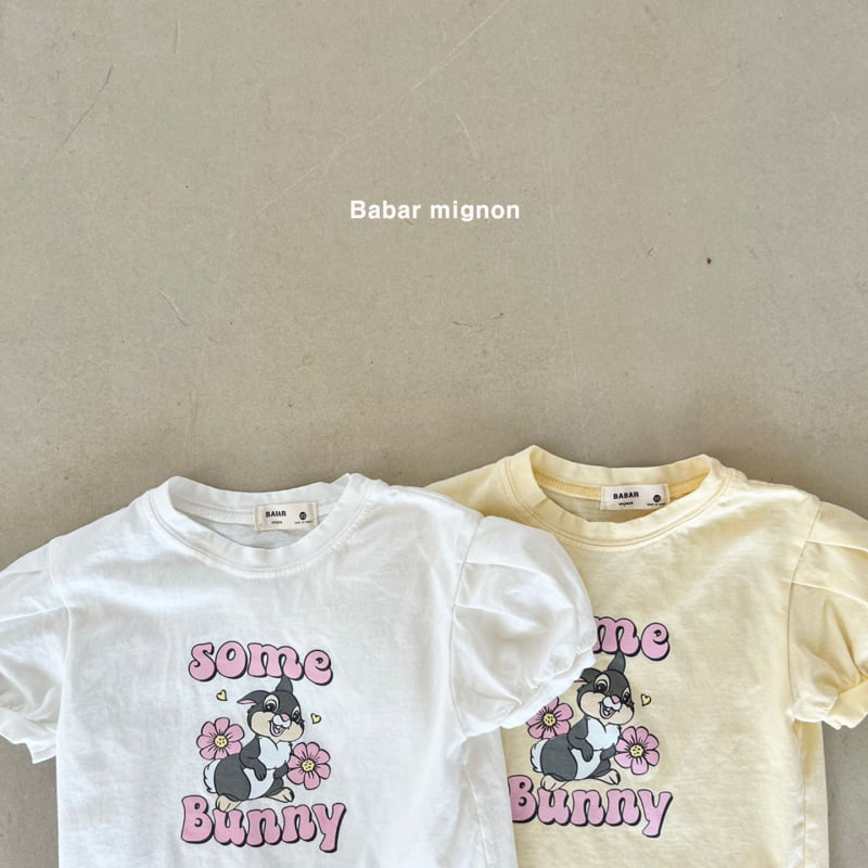 Babar Mignon - Korean Children Fashion - #toddlerclothing - Bunny Puff Tee - 4