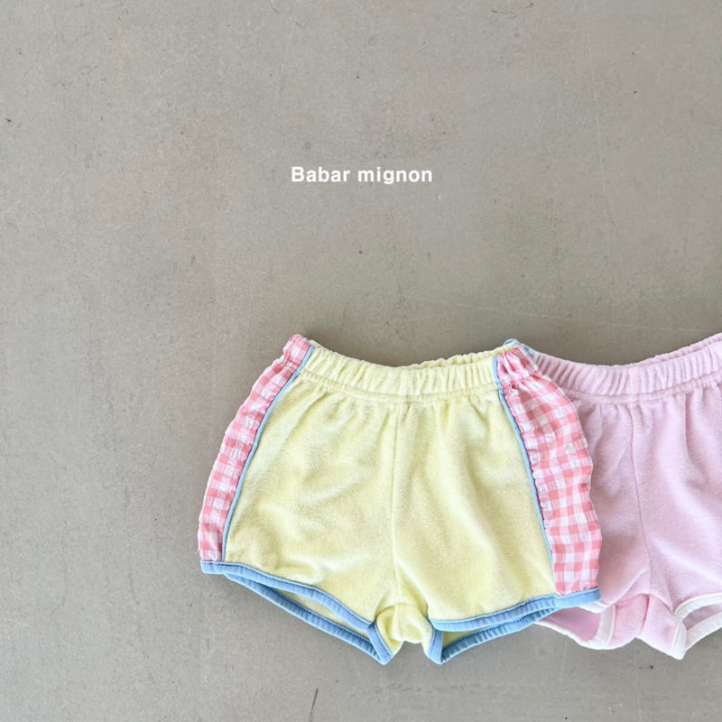 Babar Mignon - Korean Children Fashion - #stylishchildhood - Check Terry Shorts - 3