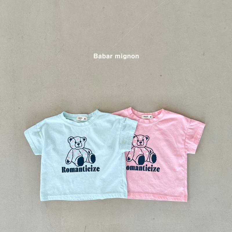 Babar Mignon - Korean Children Fashion - #stylishchildhood - Bear Heart Tee - 2