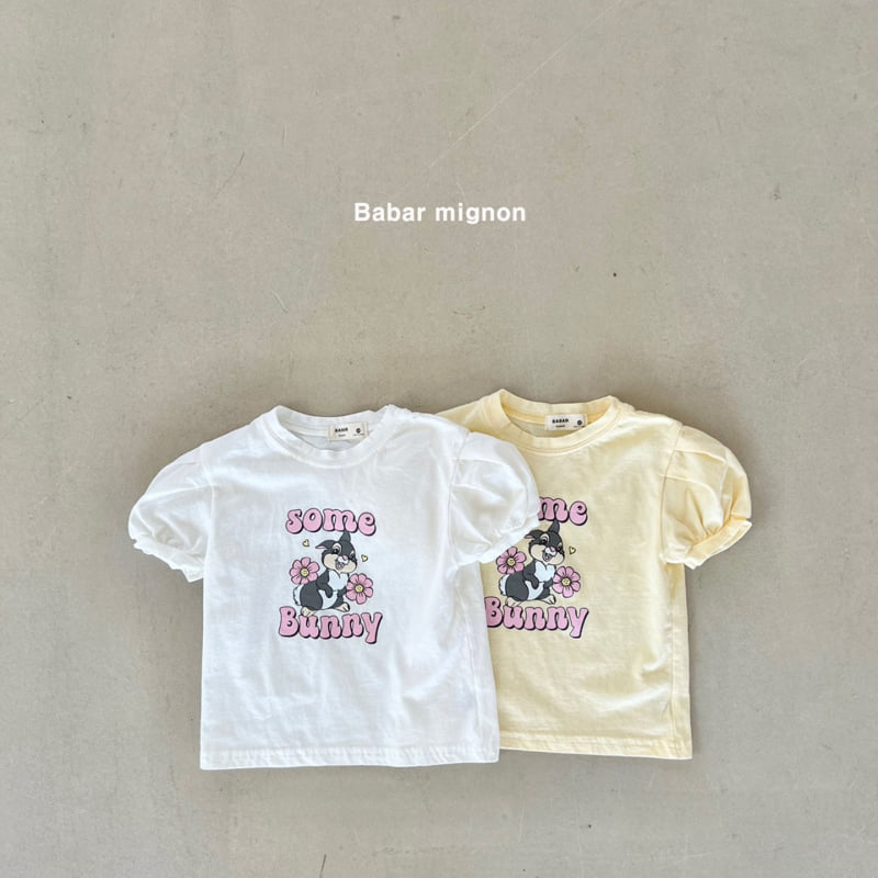 Babar Mignon - Korean Children Fashion - #todddlerfashion - Bunny Puff Tee - 2