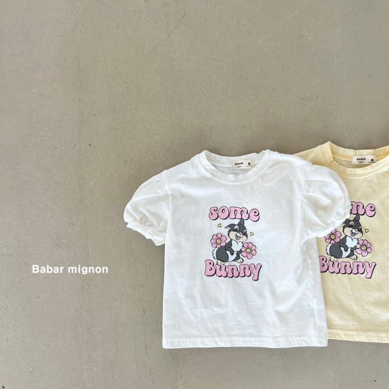 Babar Mignon - Korean Children Fashion - #toddlerclothing - Bunny Puff Tee - 3