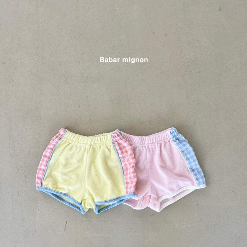 Babar Mignon - Korean Children Fashion - #toddlerclothing - Check Terry Shorts - 2