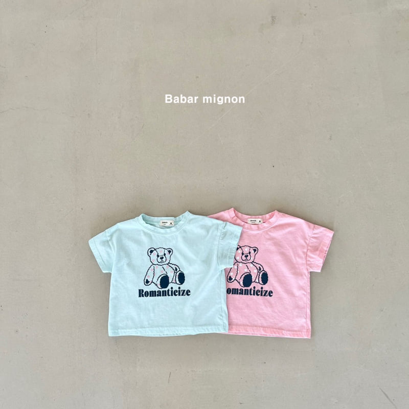 Babar Mignon - Korean Children Fashion - #toddlerclothing - Bear Heart Tee