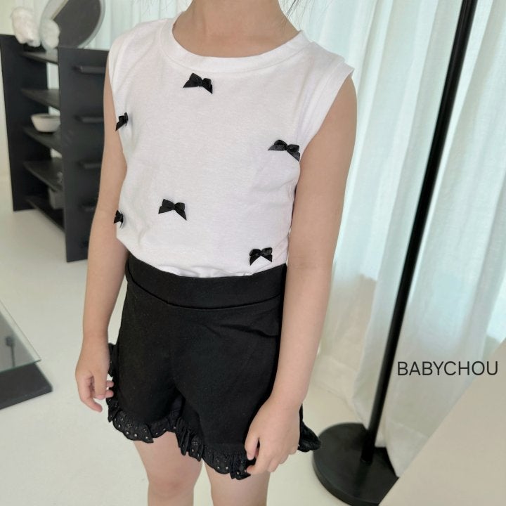 Babychou - Korean Children Fashion - #Kfashion4kids - Shu Ribbon Sleeveless Tee - 7