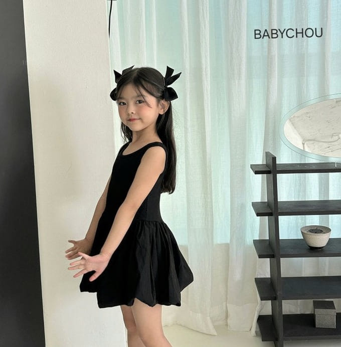 Babychou - Korean Children Fashion - #discoveringself - Balloon Sleeveless One-Piece