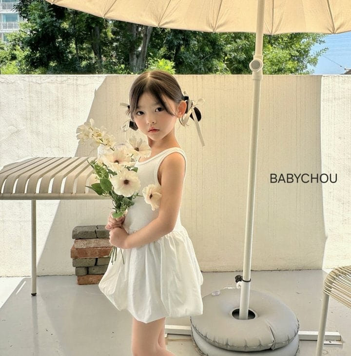 Babychou - Korean Children Fashion - #littlefashionista - Balloon Sleeveless One-Piece - 7