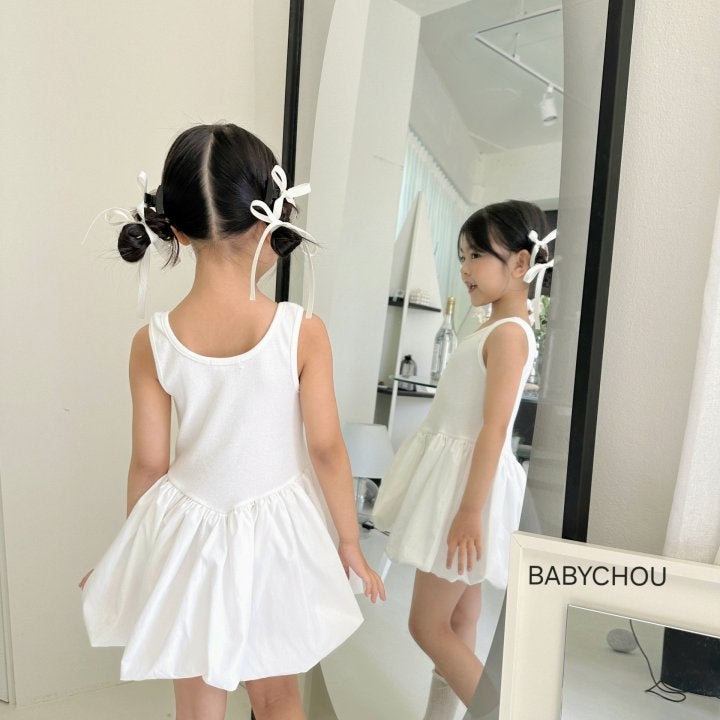 Babychou - Korean Children Fashion - #magicofchildhood - Balloon Sleeveless One-Piece - 8