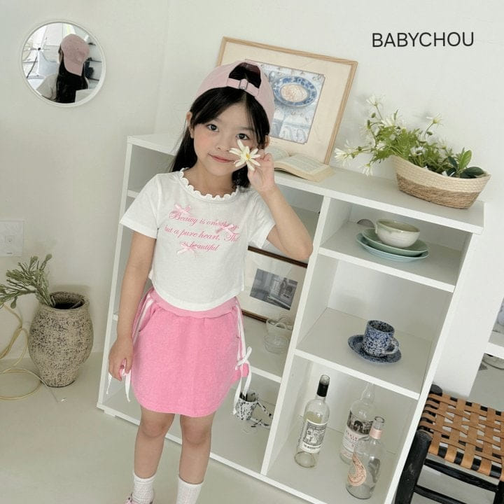 Babychou - Korean Children Fashion - #magicofchildhood - Beauty Ribbon Tee - 7