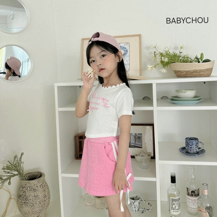 Babychou - Korean Children Fashion - #minifashionista - Beauty Ribbon Tee - 8