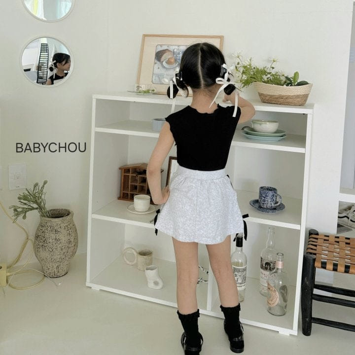 Babychou - Korean Children Fashion - #minifashionista - Terry Ribbon Skirt - 6