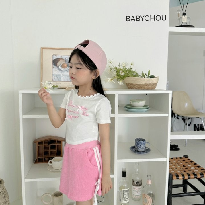 Babychou - Korean Children Fashion - #prettylittlegirls - Beauty Ribbon Tee - 9