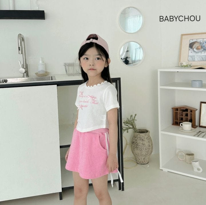 Babychou - Korean Children Fashion - #todddlerfashion - Beauty Ribbon Tee - 10