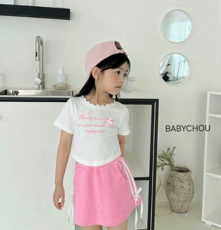 Babychou - Korean Children Fashion - #toddlerclothing - Beauty Ribbon Tee - 11