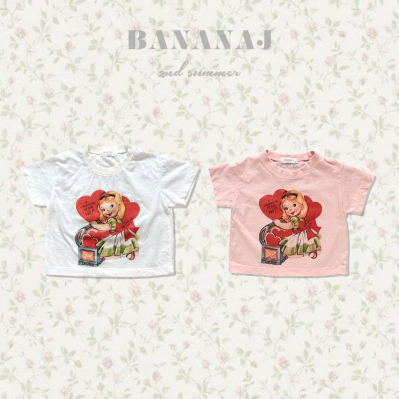 Banana J - Korean Children Fashion - #childofig - Heart Girl Tee