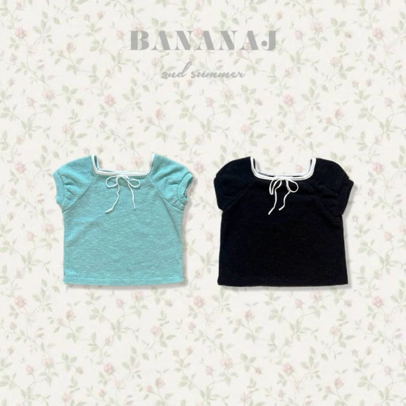 Banana J - Korean Children Fashion - #kidzfashiontrend - Lace Square Tee