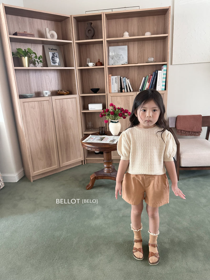 Bellot - Korean Children Fashion - #Kfashion4kids - Shirring Knit Tee - 12