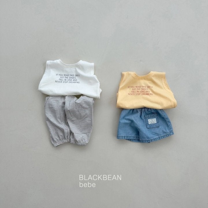 Black Bean - Korean Baby Fashion - #babyfashion - IF You Bebe Sleeveless Tee