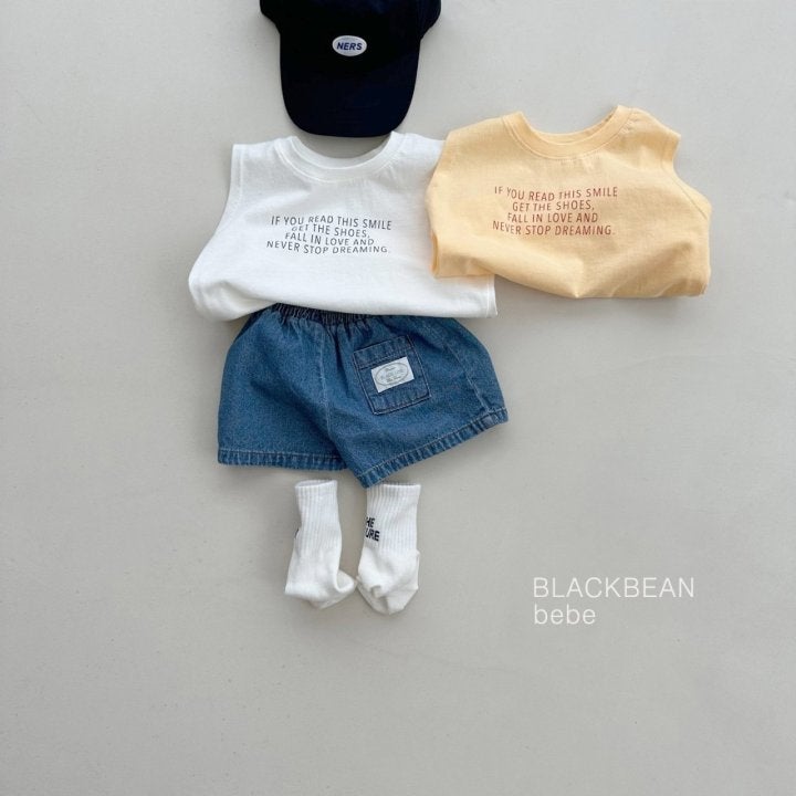 Black Bean - Korean Baby Fashion - #babygirlfashion - IF You Bebe Sleeveless Tee - 4