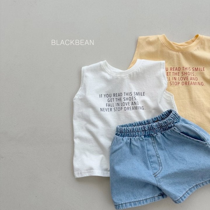 Black Bean - Korean Children Fashion - #littlefashionista - If You Sleeveless Tee - 4