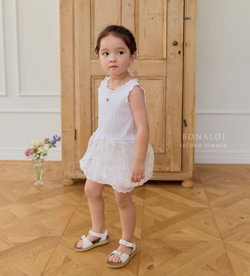 Bonaloi - Korean Children Fashion - #childofig - Heart Volume Mini One-piece - 10