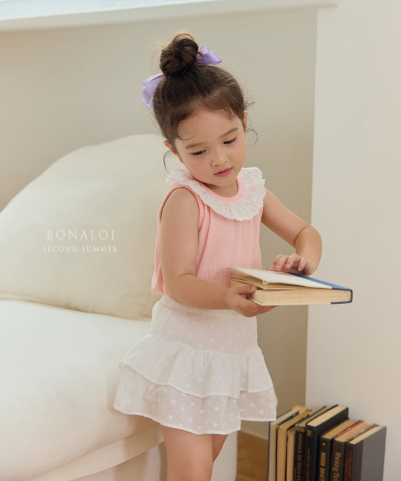 Bonaloi - Korean Children Fashion - #childofig - Bobo Embroidery Skirt - 2