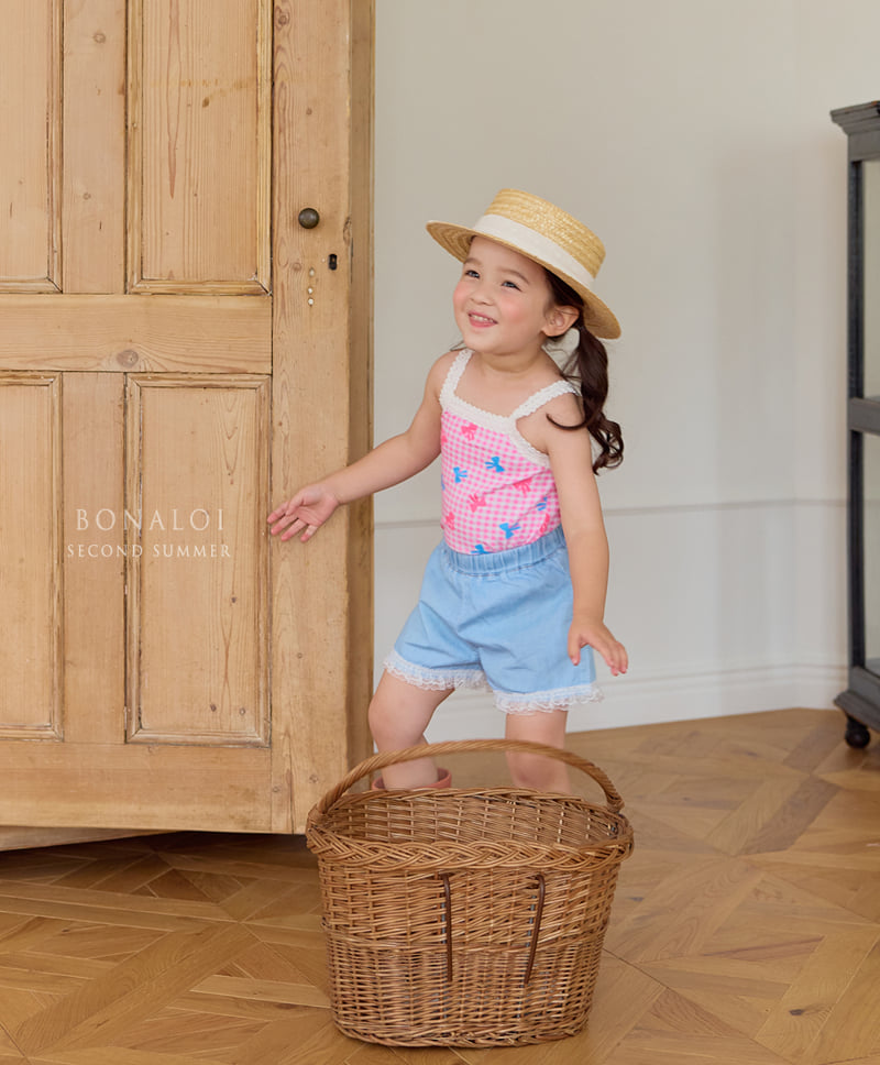 Bonaloi - Korean Children Fashion - #childrensboutique - Check Sleeveless Top - 5