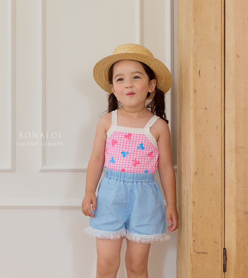 Bonaloi - Korean Children Fashion - #fashionkids - Check Sleeveless Top - 8