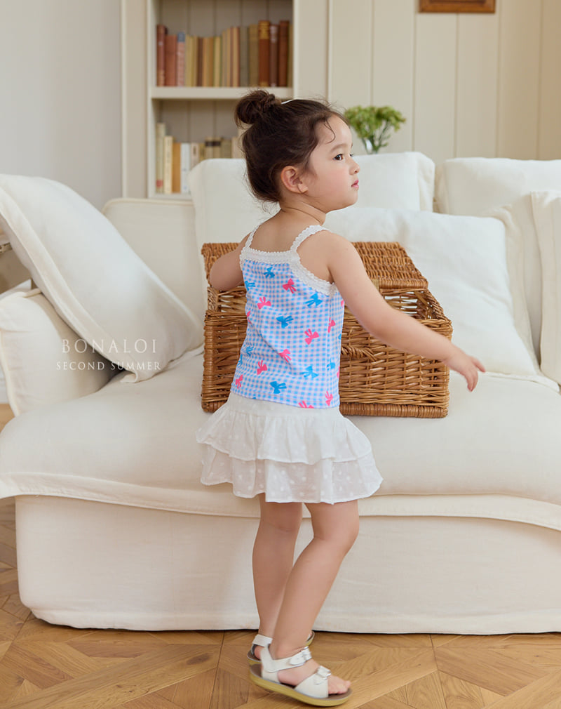 Bonaloi - Korean Children Fashion - #kidzfashiontrend - Check Sleeveless Top - 11