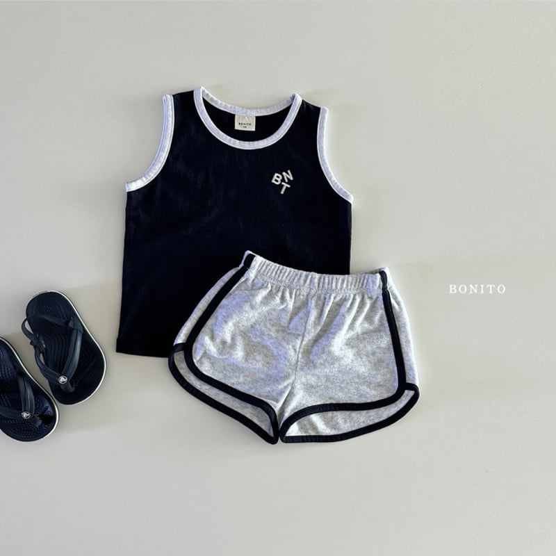 Bonito - Korean Children Fashion - #kidsshorts - BNT Sleeveless Terry Set - 4