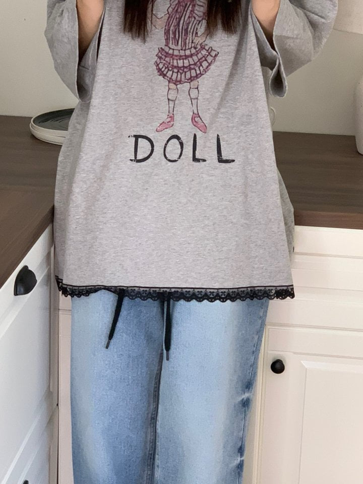 Bricklane - Korean Women Fashion - #momslook - Doll Tee - 3