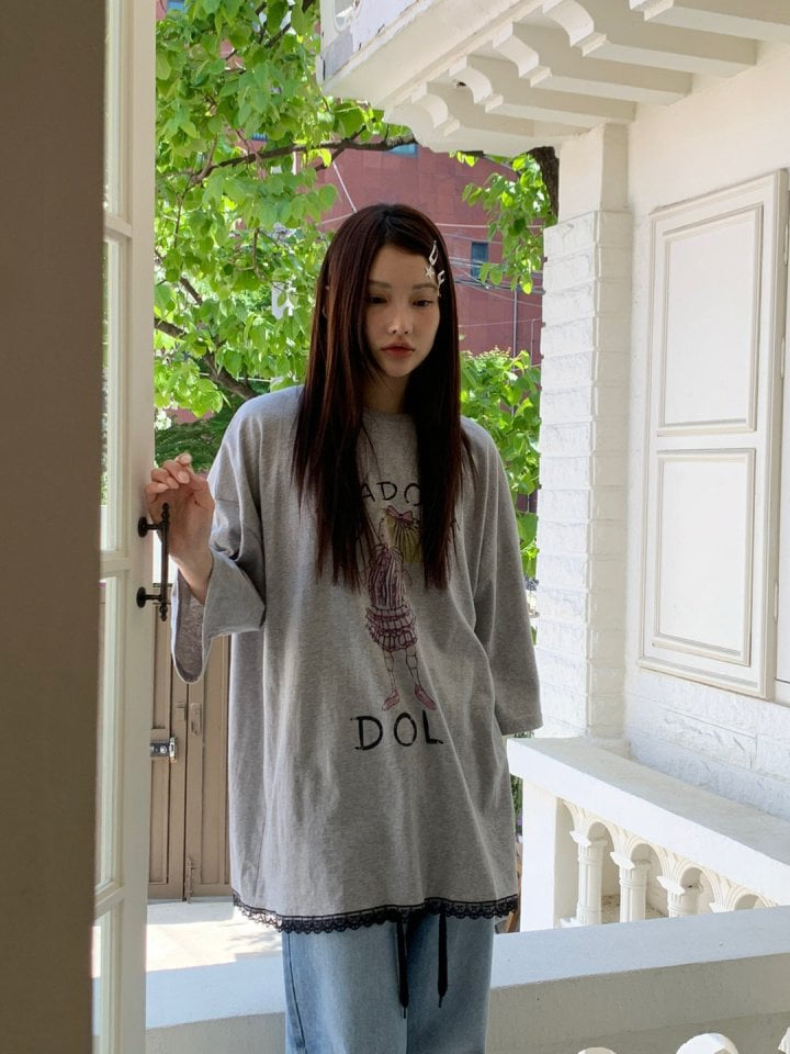 Bricklane - Korean Women Fashion - #momslook - Doll Tee - 7