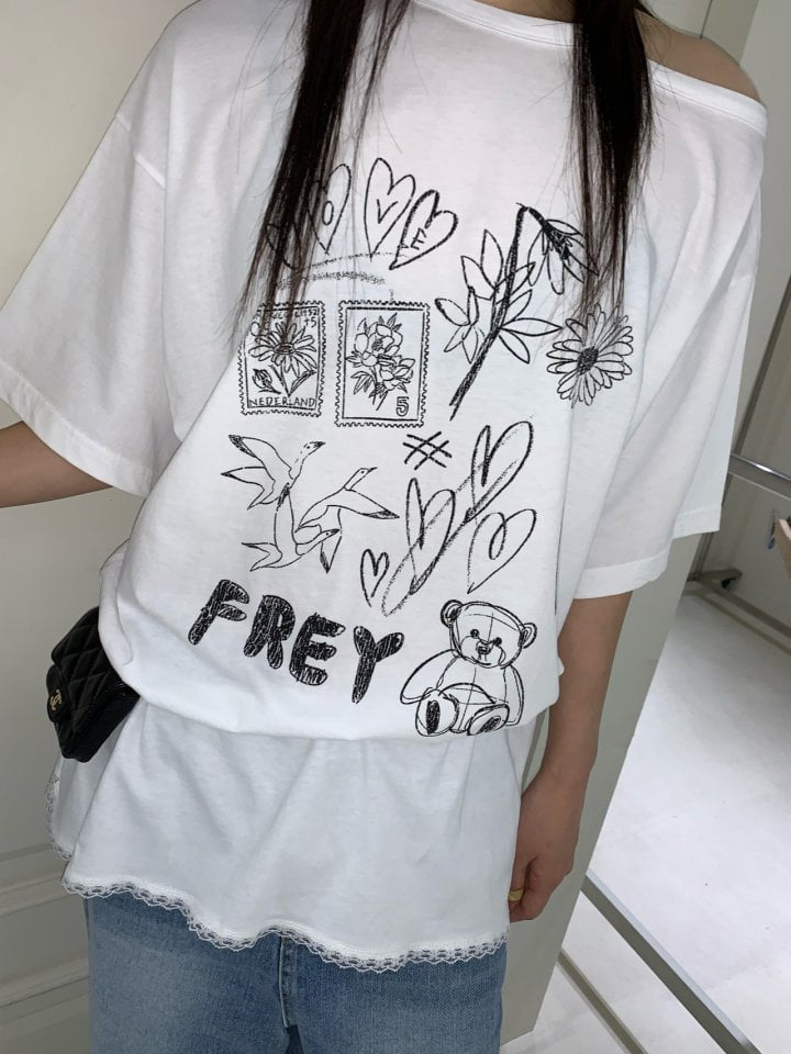 Bricklane - Korean Women Fashion - #restrostyle - Frey Hole Tee - 3