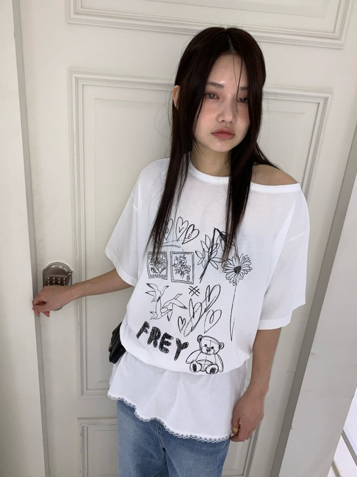 Bricklane - Korean Women Fashion - #vintagekidsstyle - Frey Hole Tee