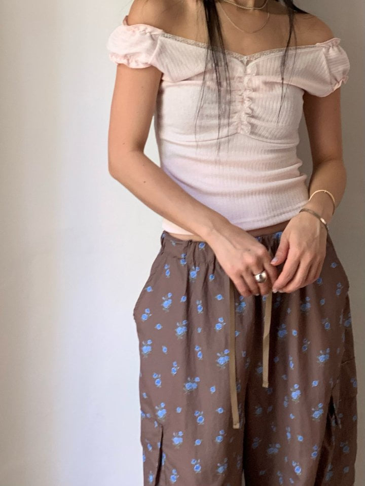 Bricklane - Korean Women Fashion - #vintagekidsstyle - String Pocket Pants - 2