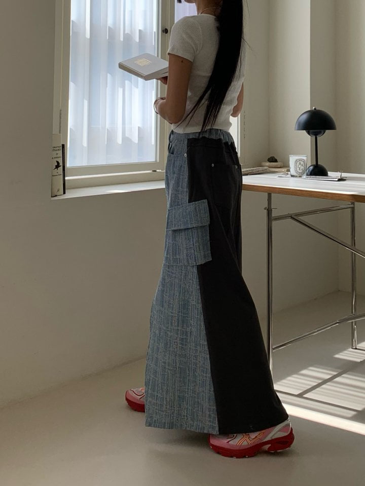 Bricklane - Korean Women Fashion - #womensfashion - Vintage Half Half Skirt - 5