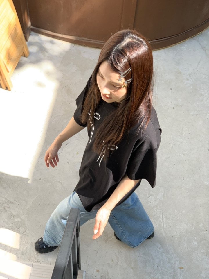 Bricklane - Korean Women Fashion - #womensfashion - Pearl Ribbon Tee - 10