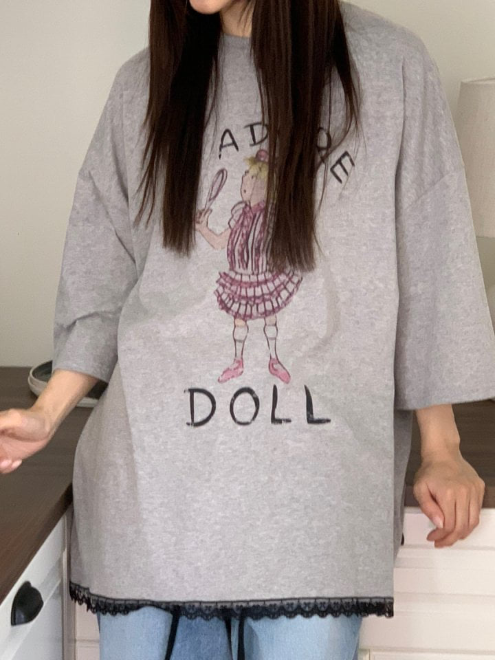 Bricklane - Korean Women Fashion - #momslook - Doll Tee - 4