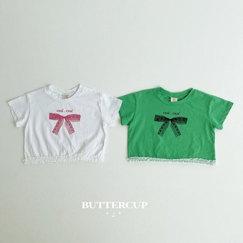 Buttercup - Korean Children Fashion - #childofig - Lace Ribbon Tee