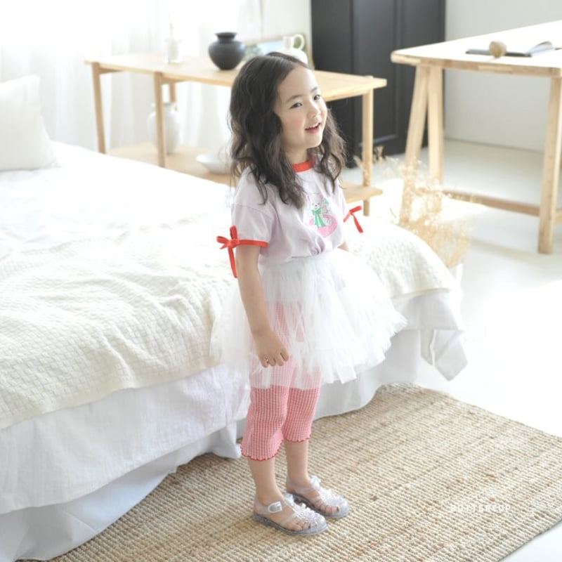 Buttercup - Korean Children Fashion - #childrensboutique - Bear Ribbon Sleeve Tee - 12