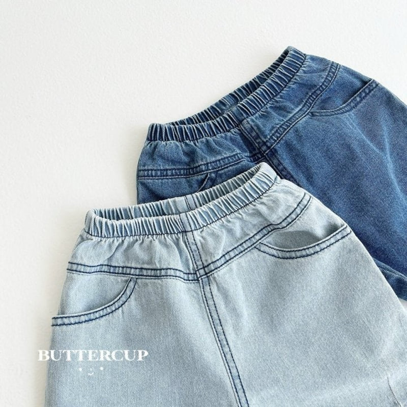 Buttercup - Korean Children Fashion - #designkidswear - Dart Midi Denim Pants - 3