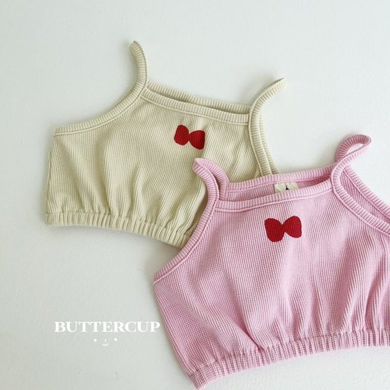 Buttercup - Korean Children Fashion - #designkidswear - Ribbon Waffle Crop Tee - 3