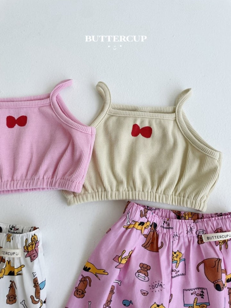 Buttercup - Korean Children Fashion - #designkidswear - Ribbon Waffle Crop Tee - 4