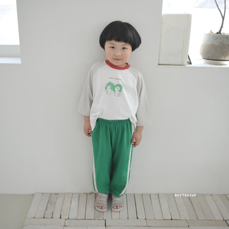 Buttercup - Korean Children Fashion - #kidsshorts - Broccoli Raglan Tee - 8