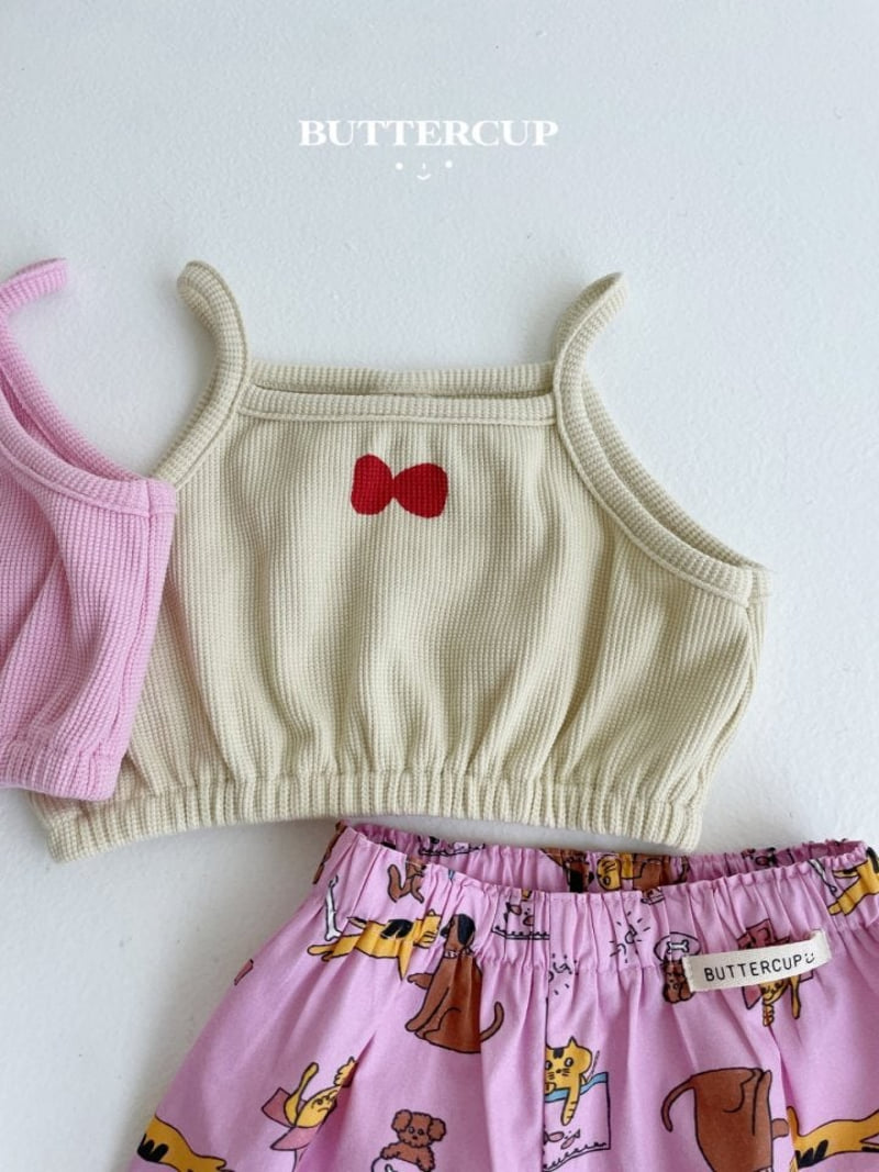 Buttercup - Korean Children Fashion - #kidsshorts - Ribbon Waffle Crop Tee - 6