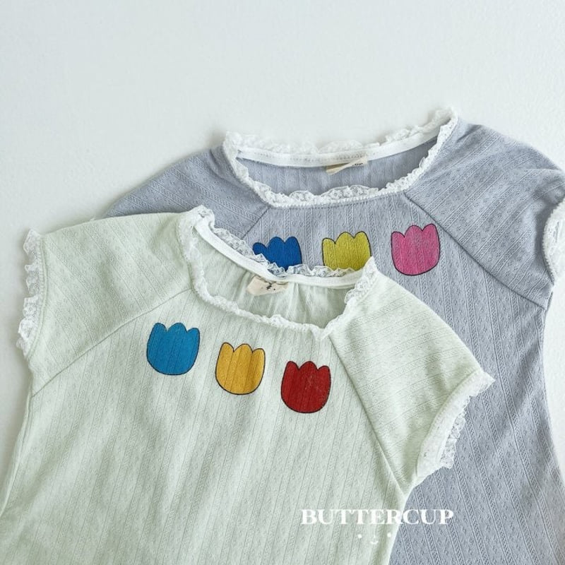 Buttercup - Korean Children Fashion - #kidsstore - Tulip Eyelet Tee - 3