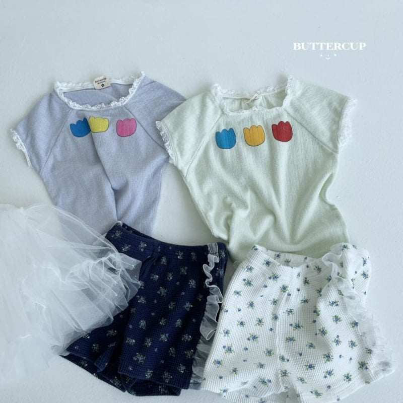 Buttercup - Korean Children Fashion - #kidsstore - Tulip Eyelet Tee - 4